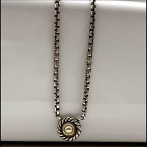 David Yurman Cable Disc Gold Pendant necklace